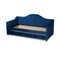 Baxton Studio Perry Blue Velvet Upholstered and Tufted Twin Size Daybed with Trundle 156-9450 - alternate 8
